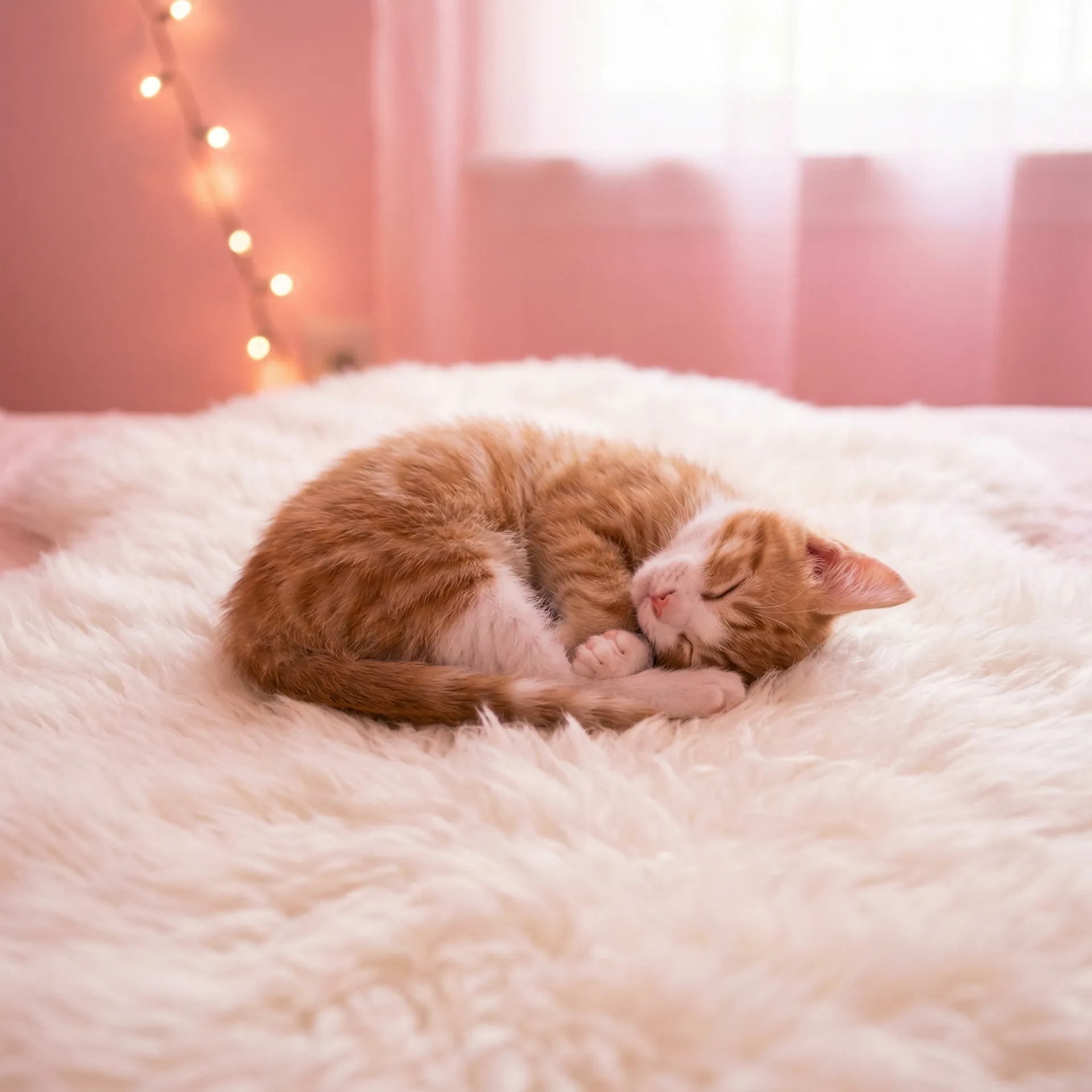 小猫蜷成一团入睡 - 秋葵API未满入内免费黑科技